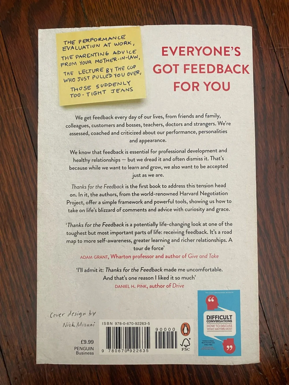 The Feedback - Paperback Book by Douglas Stone & Sheila Heen